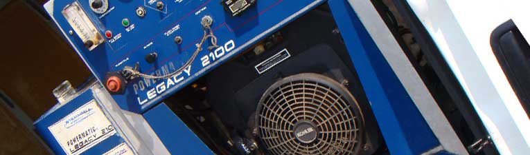 Steam extraction engine unit from work van